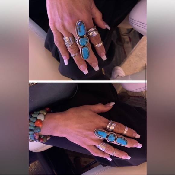 Vintage silver turquoise ring - Picture 5 of 10